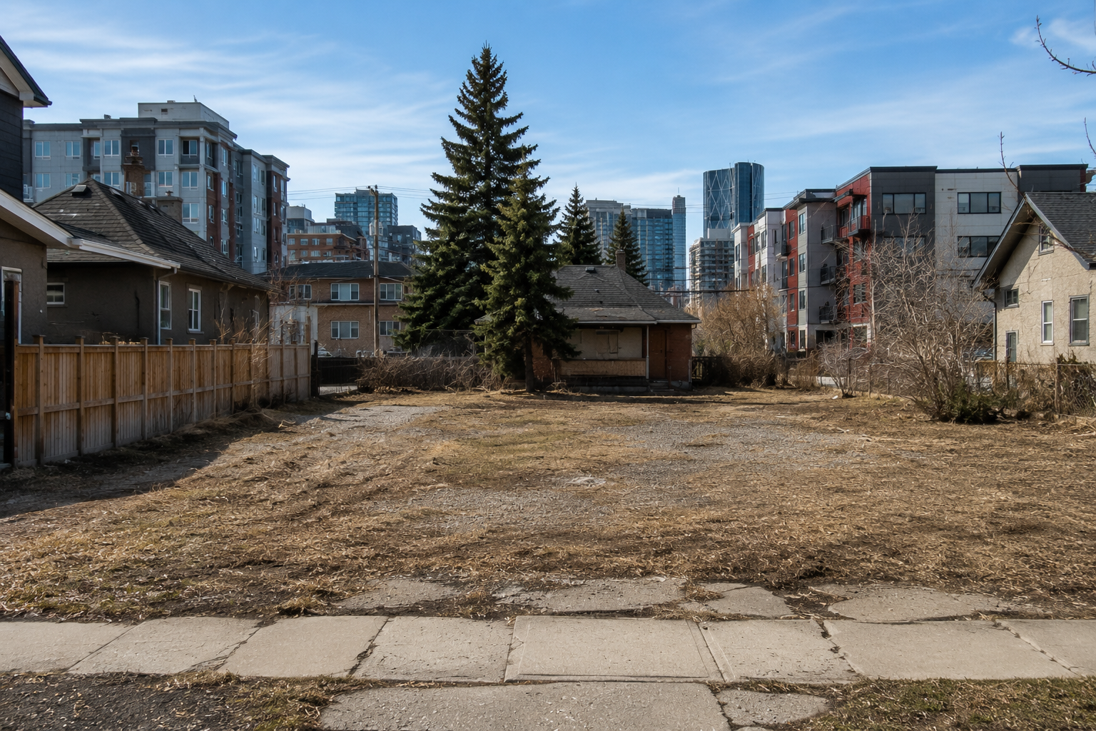 Empty lot with development potential close to downtown Calgary